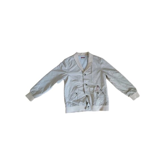 Mens Slvdr shearling fur lined button-down beige jacket M - Picture 1 of 6
